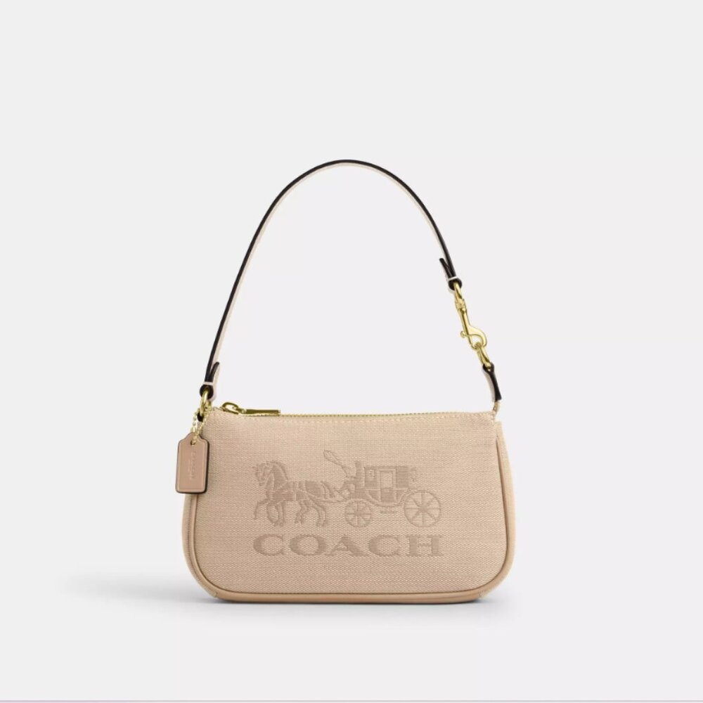 SEALED Coach Nolita 19 With Horse And Carriage Canvas/Gold/Dark Natural Multi